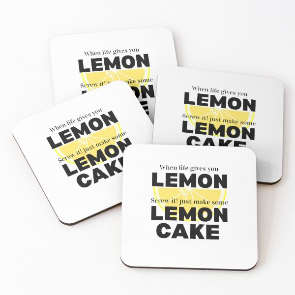 Item preview, When Life Throws You Lemons Make Lemon Cake – Funny Lemon Quote designed and sold by Safa  Reda.