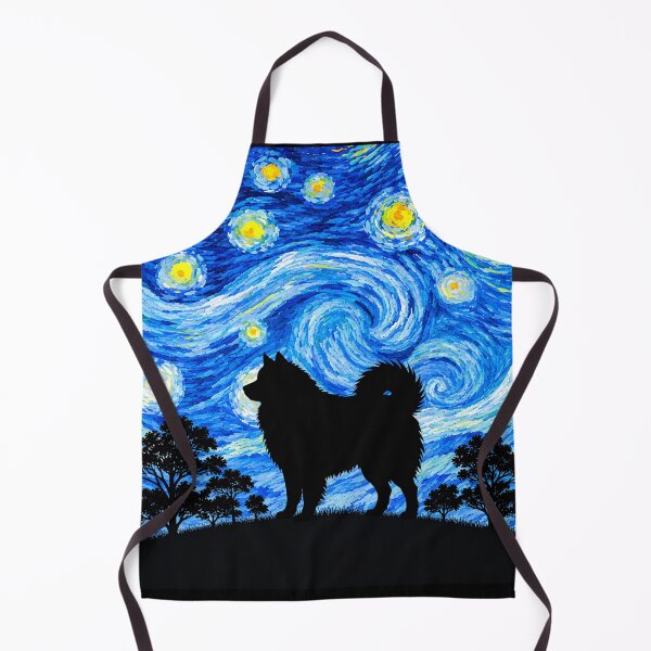 Item preview, Funny Finnish Lapphund Dog Starry Night Painting Moon Star Mom Dad Kids designed and sold by FurryHavenPH.