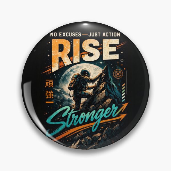 Item preview, Rise Stronger – Astronaut Climbing Motivation Illustration designed and sold by Dogandesighn.