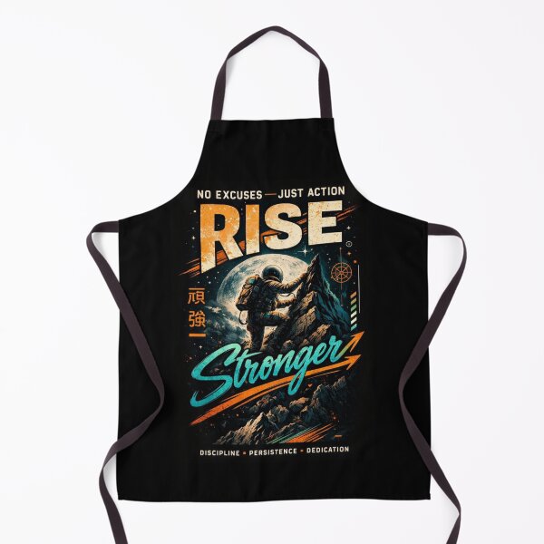 Item preview, Rise Stronger – Astronaut Climbing Motivation Illustration designed and sold by Dogandesighn.
