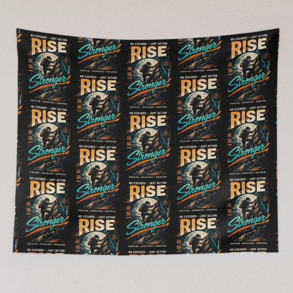 Item preview, Rise Stronger – Astronaut Climbing Motivation Illustration designed and sold by Dogandesighn.