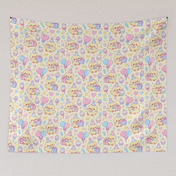 Item preview, Kawaii Birthday Duckling Pattern designed and sold by Soft Berry Studio.