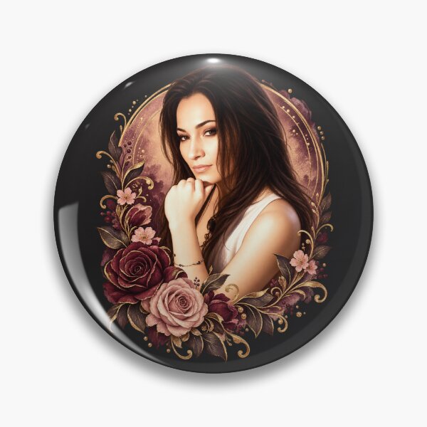 Item preview, Velvet Rose Self Portrait – Dark Floral Vintage Art designed and sold by Golden Era Studio.