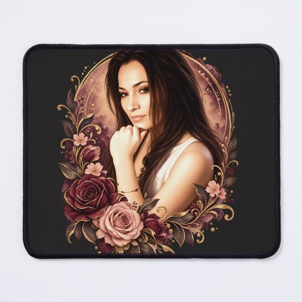 Item preview, Velvet Rose Self Portrait – Dark Floral Vintage Art designed and sold by Golden Era Studio.