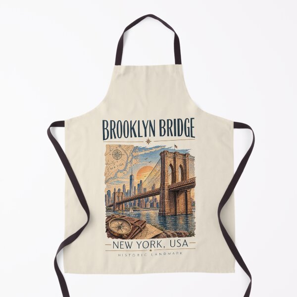 Item preview, Brooklyn Bridge, New York, USA [Vintage Illustration] designed and sold by elektronen.