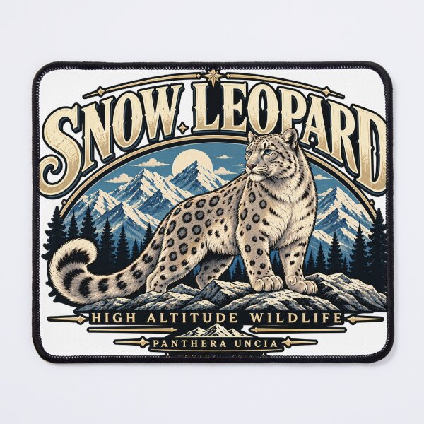 Item preview, Snow Leopard — High Altitude Wildlife Vintage Mountain designed and sold by GingaArt.