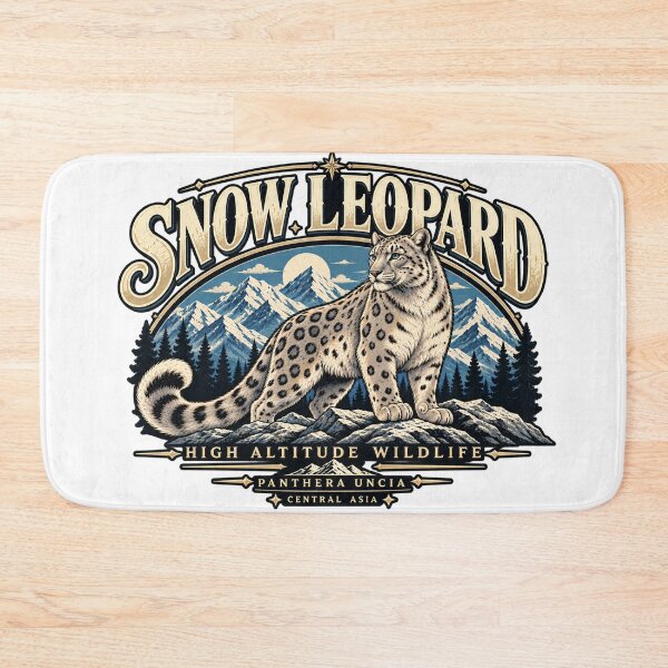 Item preview, Snow Leopard — High Altitude Wildlife Vintage Mountain designed and sold by GingaArt.