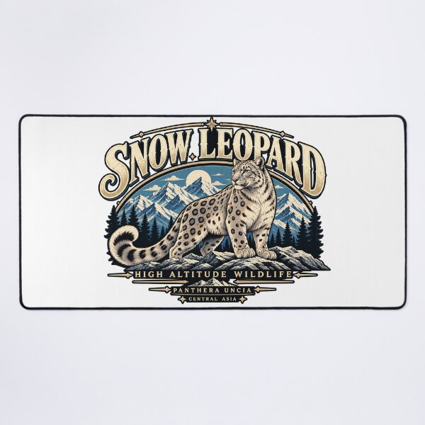 Item preview, Snow Leopard — High Altitude Wildlife Vintage Mountain designed and sold by GingaArt.