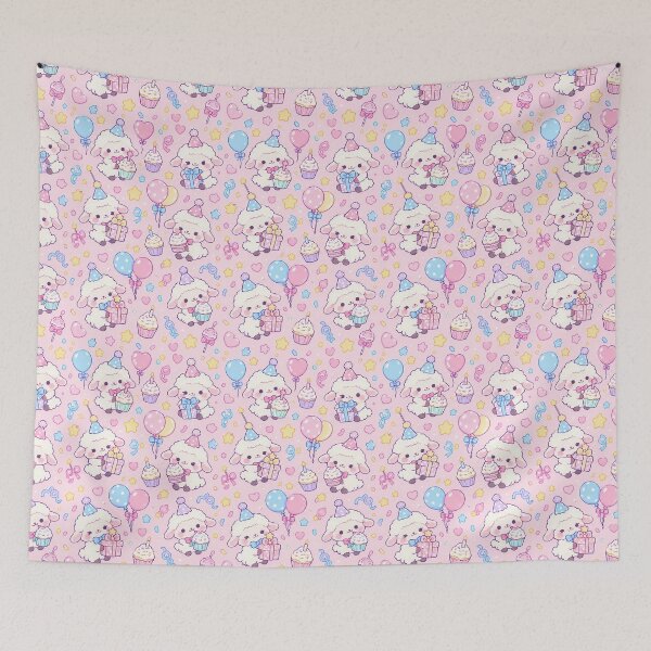 Item preview, Kawaii Birthday Lamb Pattern designed and sold by Soft Berry Studio.