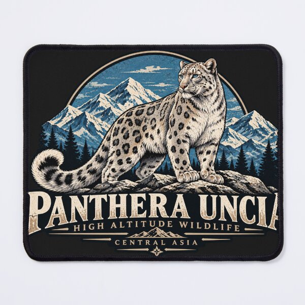 Item preview, Panthera Uncia — Snow Leopard High Altitude Wildlife Vintage Mountain designed and sold by GingaArt.