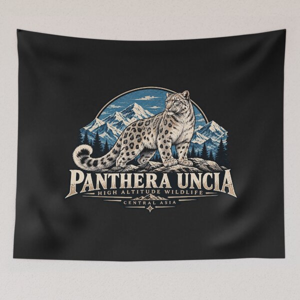 Item preview, Panthera Uncia — Snow Leopard High Altitude Wildlife Vintage Mountain designed and sold by GingaArt.