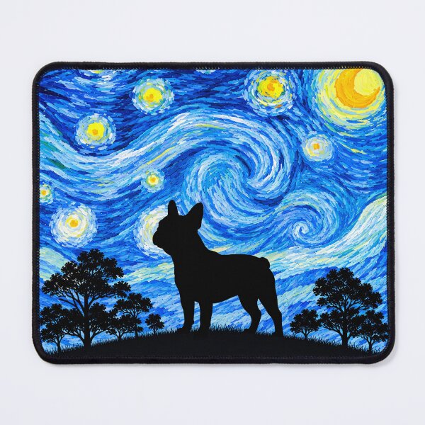 Item preview, Funny French Bulldog Starry Night Painting Moon Star Mom Dad Kids designed and sold by FurryHavenPH.