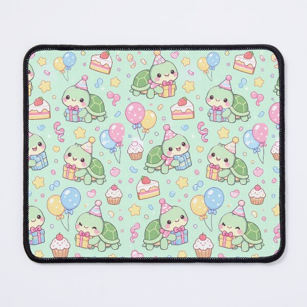 Item preview, Kawaii Birthday Turtle Pattern designed and sold by Soft Berry Studio.