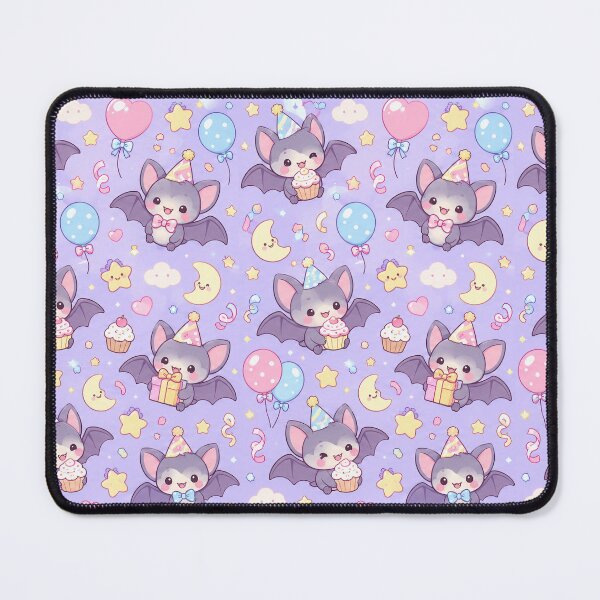 Item preview, Kawaii Birthday Bat Pattern designed and sold by Soft Berry Studio.