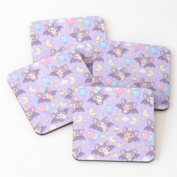 Item preview, Kawaii Birthday Bat Pattern designed and sold by Soft Berry Studio.