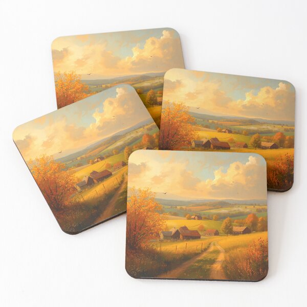 Item preview, Golden Autumn Countryside Landscape Art | Rustic Fall Scenery Decor designed and sold by Specialdesign10.