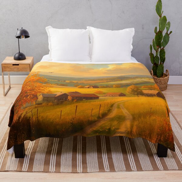 Item preview, Golden Autumn Countryside Landscape Art | Rustic Fall Scenery Decor designed and sold by Specialdesign10.