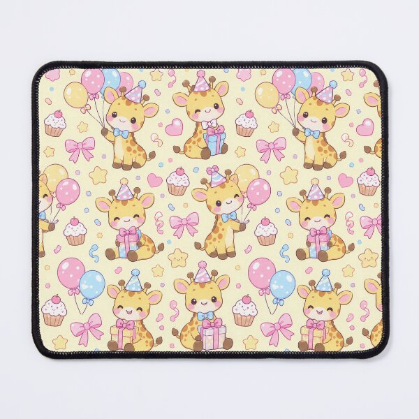 Item preview, Kawaii Birthday Giraffe Pattern designed and sold by Soft Berry Studio.