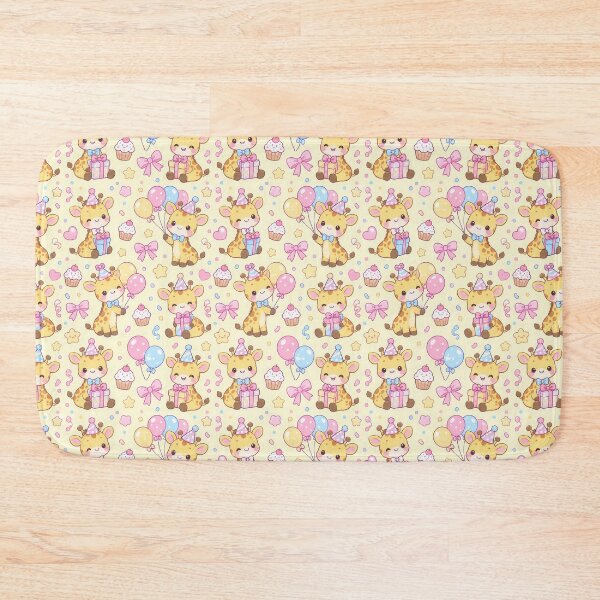Item preview, Kawaii Birthday Giraffe Pattern designed and sold by Soft Berry Studio.