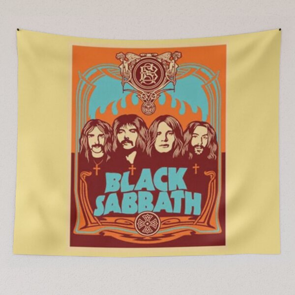 Item preview, Black Sabbath Original Custom Vintage Music Band Tee Unique Poster Wall Art designed and sold by Cool Robot Bro..