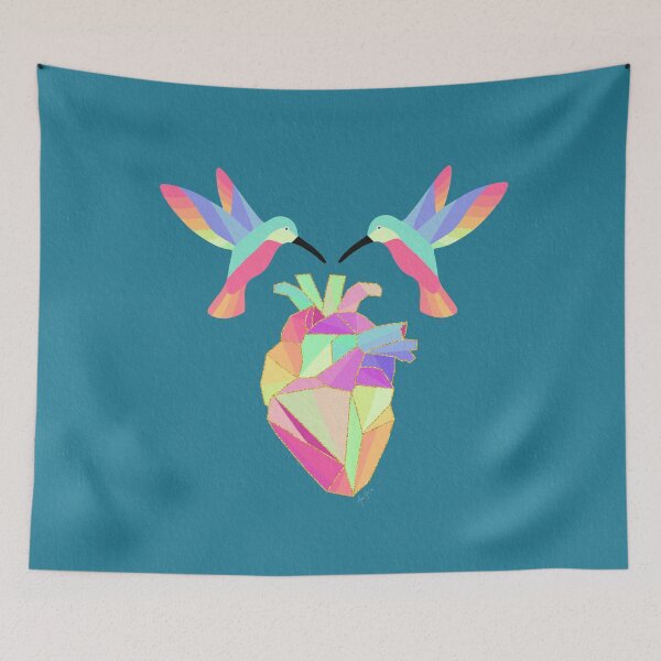 Item preview, Hummingbirds and heart blue 2 designed and sold by Ana Gorozpe.