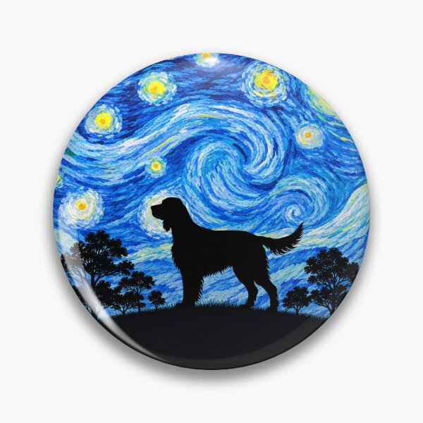 Artikelvorschau, Lustiges Gemälde eines Gordon Setters mit Sternennacht-Motiv: Mond und Stern – Mama, Papa, Kinder entworfen und verkauft von FurryHavenPH.
