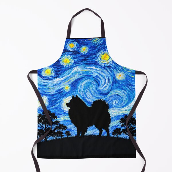 Item preview, Funny German Spitz Dog Starry Night Painting Moon Star Mom Dad Kids designed and sold by FurryHavenPH.