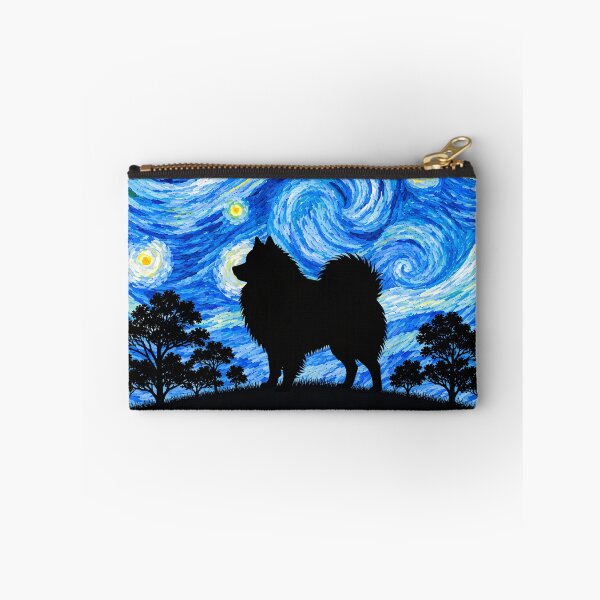 Item preview, Funny German Spitz Dog Starry Night Painting Moon Star Mom Dad Kids designed and sold by FurryHavenPH.