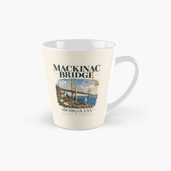 Item preview, Mackinac Bridge, Michigan, USA [Vintage Illustration] designed and sold by elektronen.