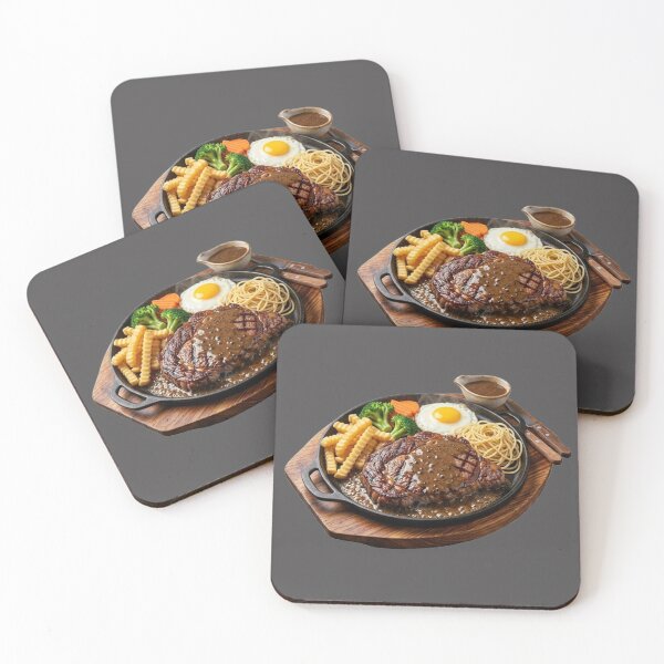 Item preview, Hong Kong Style Hot Plate Steak with Black Pepper Sauce designed and sold by PetalsPaws.