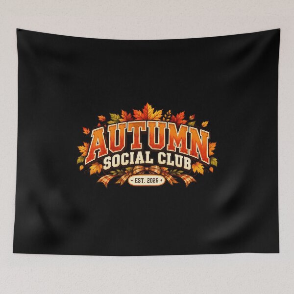 Item preview, Autumn Social Club — Vintage Fall Aesthetic designed and sold by GingaArt.