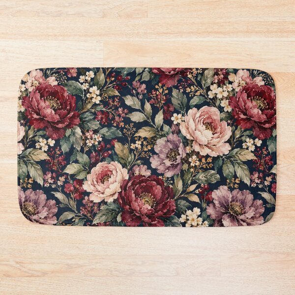 Item preview, Moody Midnight Watercolor Floral Garden designed and sold by VibnWalls.