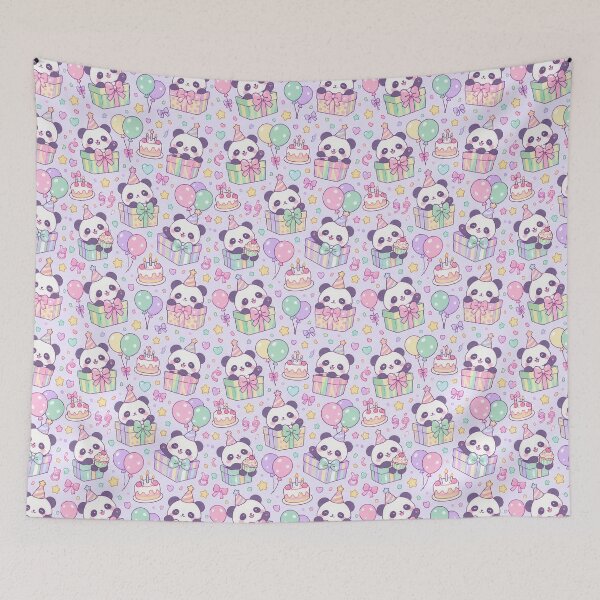 Item preview, Kawaii Birthday Panda Gift Box Pattern designed and sold by Soft Berry Studio.