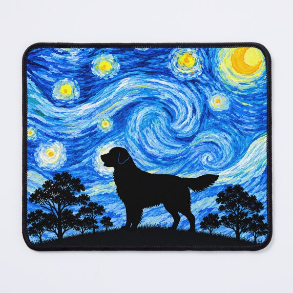 Item preview, Funny Golden Retriever Dog Starry Night Painting Moon Star Mom Dad Kids designed and sold by FurryHavenPH.