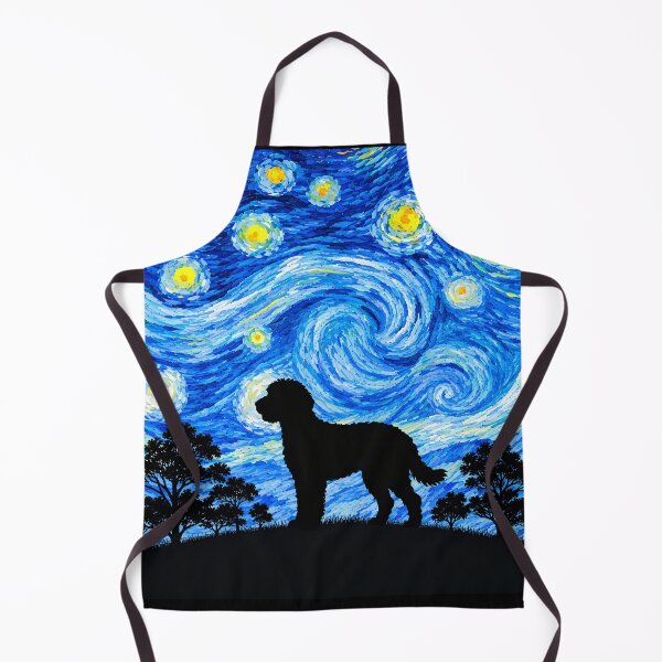 Item preview, Funny Goldendoodle Dog Starry Night Painting Moon Star Mom Dad Kids designed and sold by FurryHavenPH.
