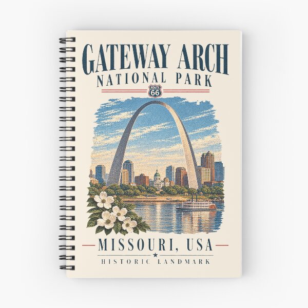 Item preview, Gateway Arch National Park, St. Louis, Missouri [Vintage Illustration] designed and sold by elektronen.