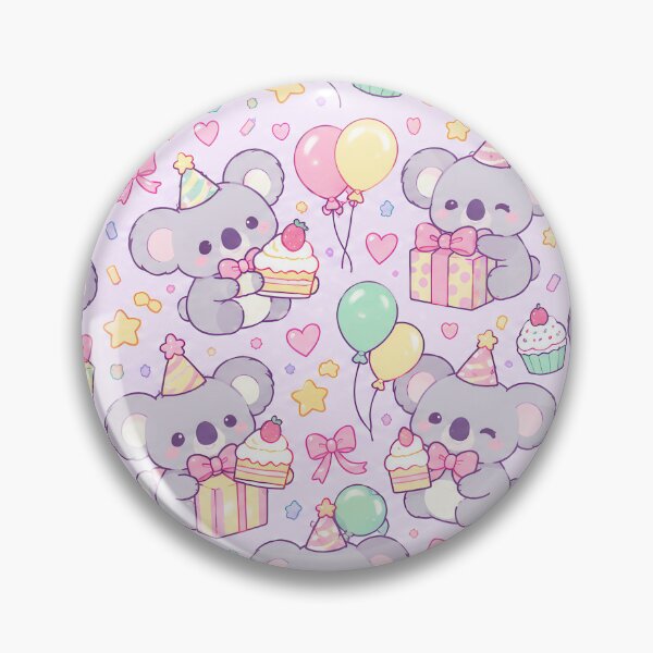 Item preview, Kawaii Birthday Koala Gift Pattern designed and sold by Soft Berry Studio.
