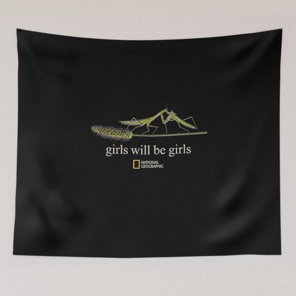 Item preview, Girls Will Be Girls Praying Mantis Funny Insect Nature Lover Graphic T-Shirt designed and sold by VelourEmber.