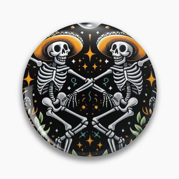 Item preview, Vintage Halloween Autumn Dancing Skeletons designed and sold by GlaSher.