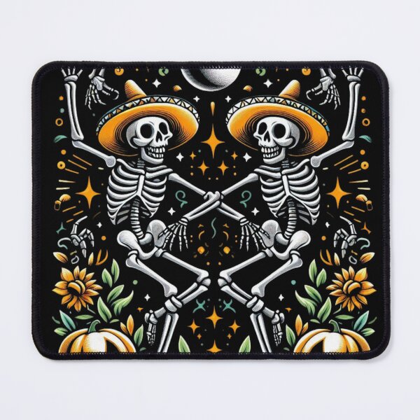 Item preview, Vintage Halloween Autumn Dancing Skeletons designed and sold by GlaSher.