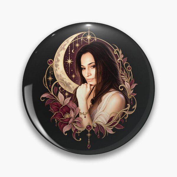 Item preview, Moonlit Muse Self Portrait – Celestial Art Nouveau Portrait designed and sold by Golden Era Studio.