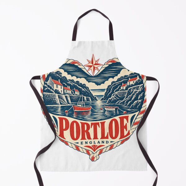 Item preview, Portloe England Travel Souvenir Nautical Woodcut Heart designed and sold by VisualArtsOasis.