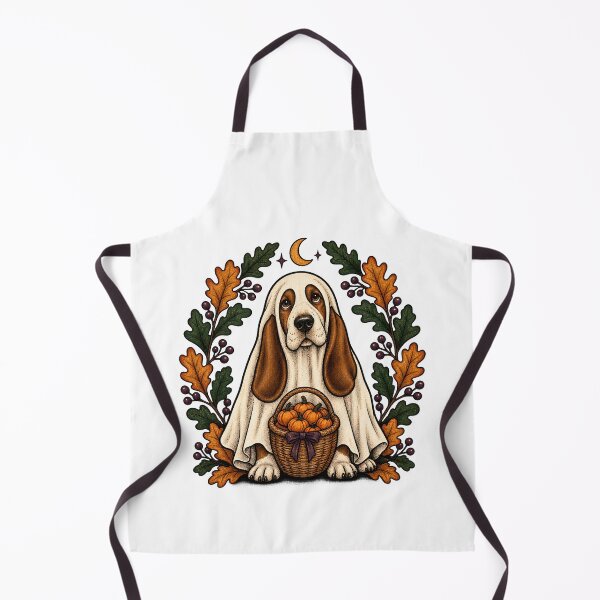 Item preview, Halloween Dogs Pets Vintage Basset Hound Basket designed and sold by calicito.