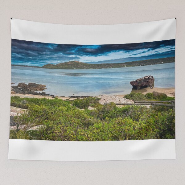 Item preview, Turquoise waters and wild green hills under blue sky designed and sold by Faith Based Decor & Art &Gifts.