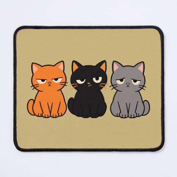 Item preview, Three Cats Different Expressions – Funny Cat Reaction Trio designed and sold by MewMade.