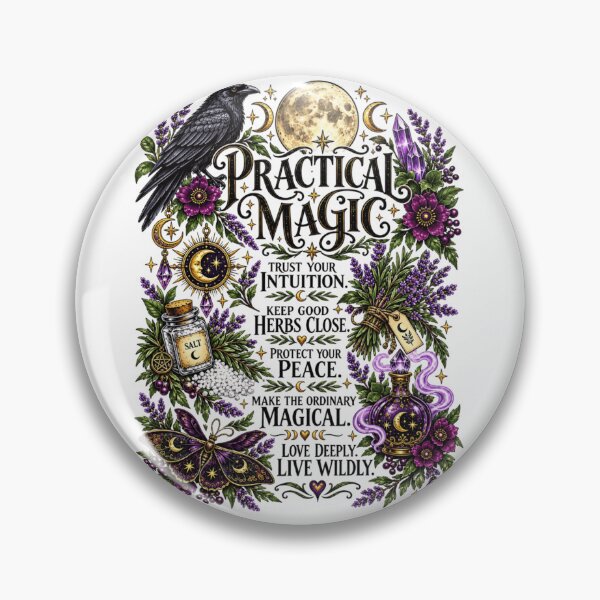 Item preview, Spooky Halloween Witchy Practical Magic Raven Moon Floral Botanical Witch designed and sold by Thread&Fable.