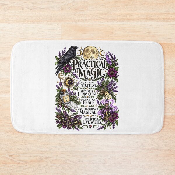 Item preview, Spooky Halloween Witchy Practical Magic Raven Moon Floral Botanical Witch designed and sold by Thread&Fable.