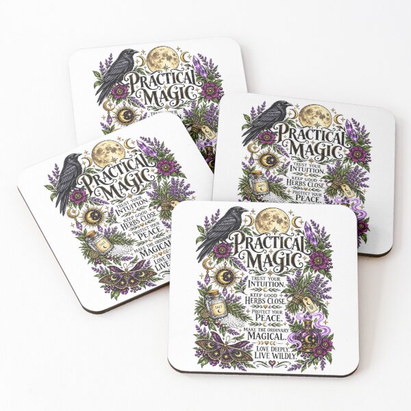 Item preview, Spooky Halloween Witchy Practical Magic Raven Moon Floral Botanical Witch designed and sold by Thread&Fable.