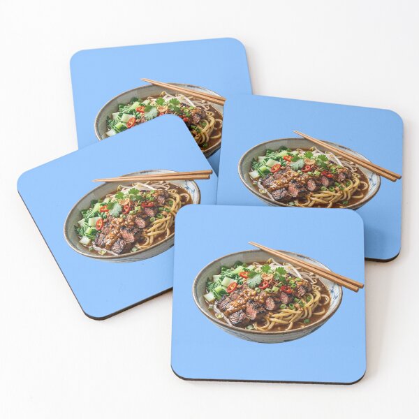 Item preview, Delicious Grilled Beef Asian Noodle Soup designed and sold by PetalsPaws.