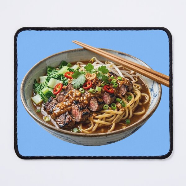 Item preview, Delicious Grilled Beef Asian Noodle Soup designed and sold by PetalsPaws.